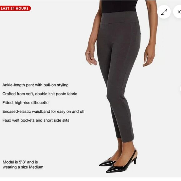 Express Ponte Pant Charcoal Heather Gray XXL - Picture 4 of 14